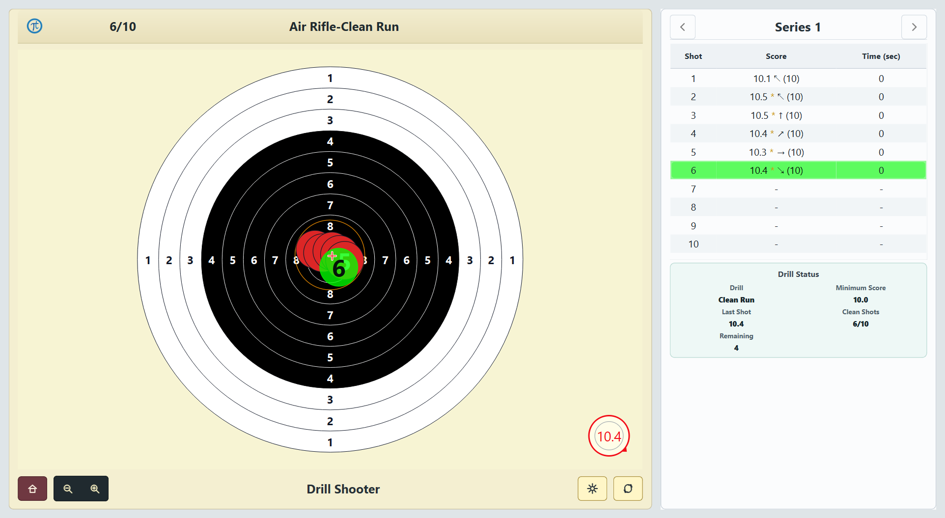 Tachus Scoring Software Clean Run Performance Drill with live drill status
